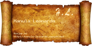 Hanula Leonarda névjegykártya